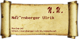 Nürnberger Ulrik névjegykártya